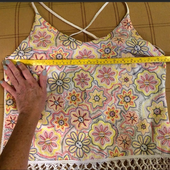 XOXO Fringe Embroidery tank top New with Tags - Picture 5 of 8